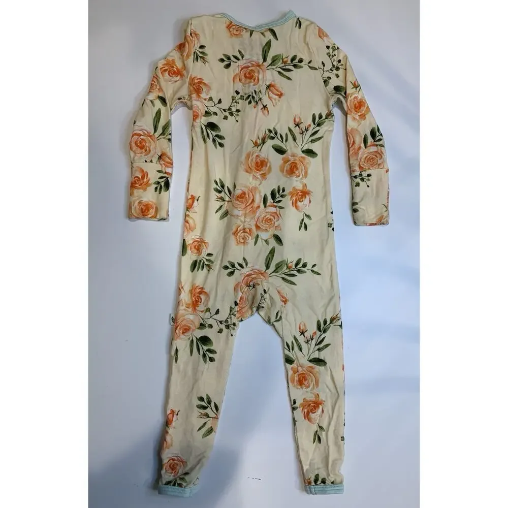 Free Birdees Bamboo Zip Up Sleeper Floral 6-12 Months Baby Pajamas